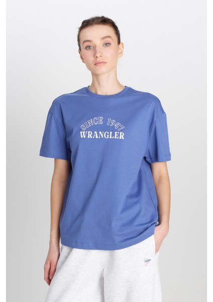 Regular Fit Normal Kesim Bisiklet Yaka %100 Pamuk Mavi Tişört fiyatları