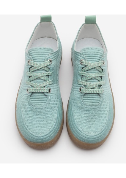 Kadın Sneaker Işlemeli Nakışlı Renkli Bağcıklı Spor Ayakkabı Valgin