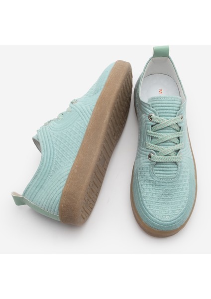 Kadın Sneaker Işlemeli Nakışlı Renkli Bağcıklı Spor Ayakkabı Valgin