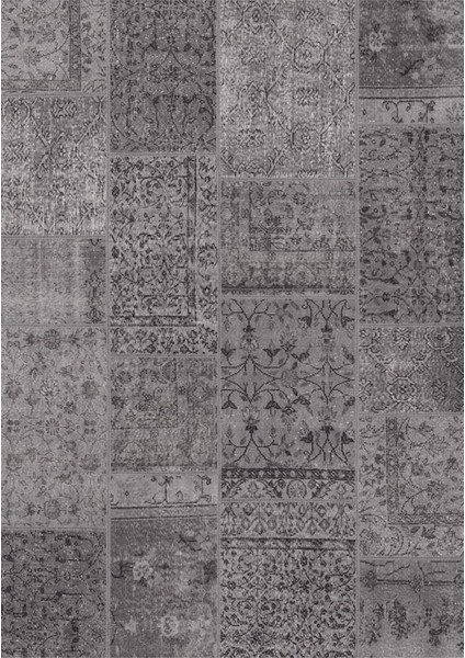 Siesta Patchwork 32-463 Etnik Eskitme Desenli Dokuma Tabanlı Yıkanabilir Şönil Salon ve Oda Halısı