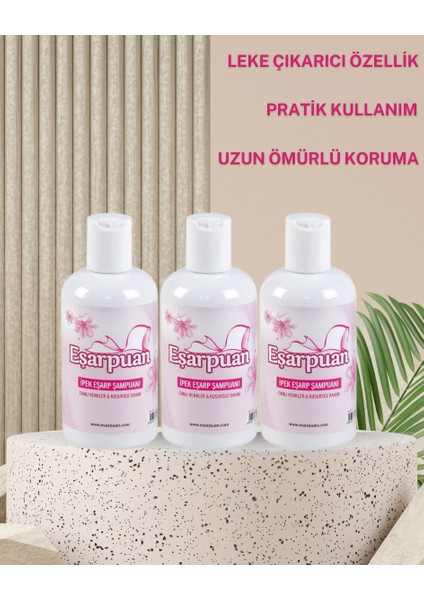 3'lü Dev Paket Eşarp Şampuanı Anında Leke Çıkarıcı Set (3 Adet)