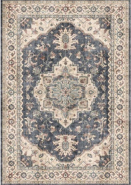 Dream 32-029 Etnik Eskitme Desenli Dokuma Tabanlı Yıkanabilir Şönil Salon ve Oda Halısı