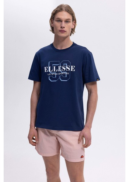 Baskılı Pamuklu Regular Fit Bisiklet Yaka T Shirt Erkek T Shirt EM455