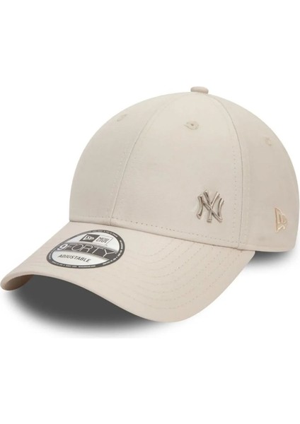 New York Yankees Bej Metalik Logo Şapka 60503554