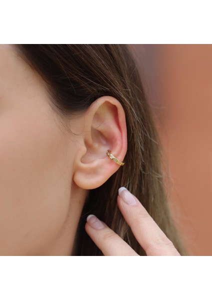Baget Taşlı Gold Cuff Küpe fiyatları
