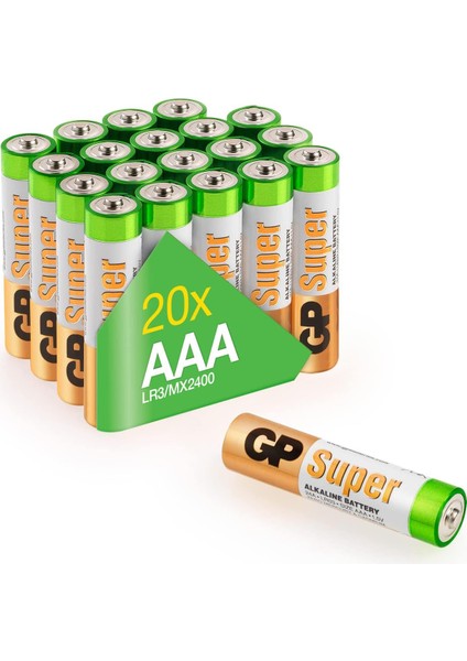 Batteries 151015 Aaa Piller Super 20 Adet