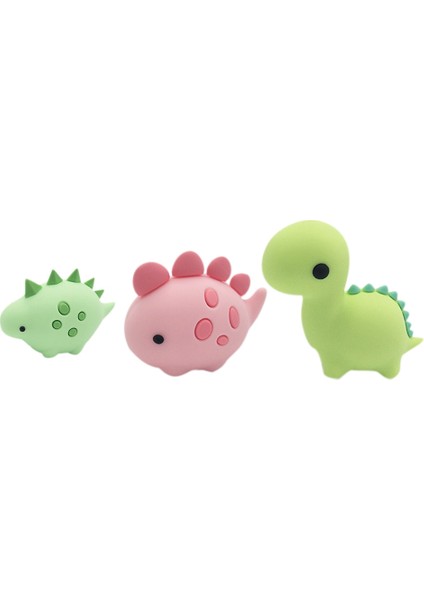 Kablo Koruyucu Sarıcı USB Şarj Veri Kablosu Tel Koruma Üç Sevimli Dinozor Karikatür Kordon Koruyucu (Yurt Dışından)