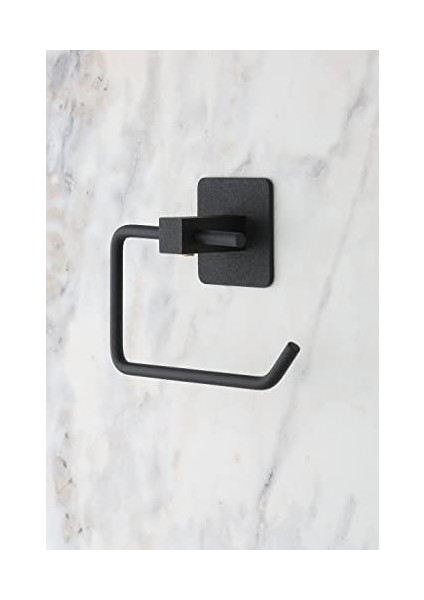 Banyo Yapışkanlı Siyah Kare Açık Tuvalet Kağıtlığı Wc Kağıtlık Tuvalet Kağıdı Askısı