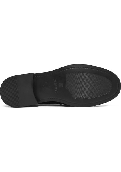 Erkek Siyah Deri Klasik Loafer 25SFD621122