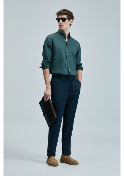 Pitaya Erkek Basic Gömlek Comfort Slim Fit Siyah