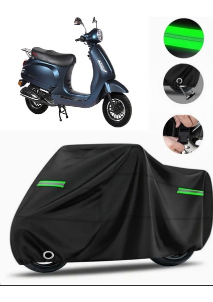 Rmg Moto Gusto Venice Uyumlu Motosiklet Brandası Premium (Kilit Uyumlu)- Siyah - MPRO9002