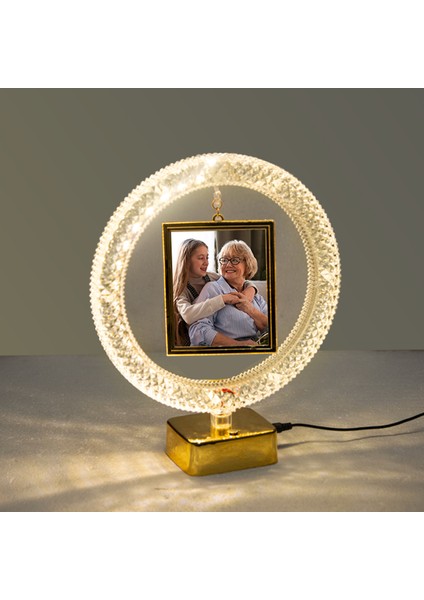 LED Işıklı Kristal Çember Fotoğraf Çerçevesi