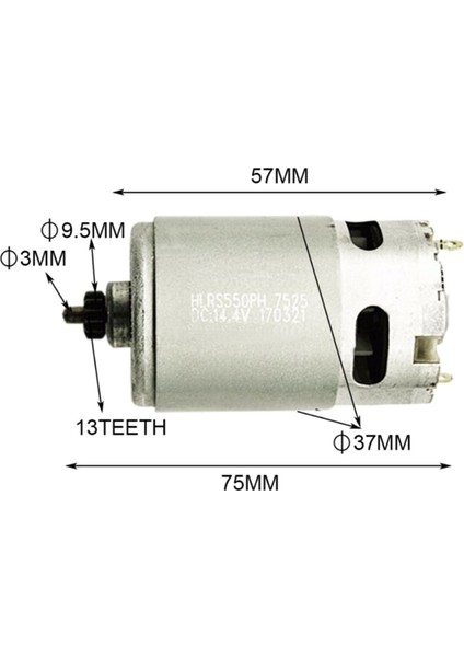 14.4 V/13 Diş Motor Bosch GSR14.4-2-LI Psr 14,4 Li-2 PSR14.4LI-2 PSR1440LI-2 Gsr 14, Matkap Motoru Için Motoru Değiştirin (Yurt Dışından)