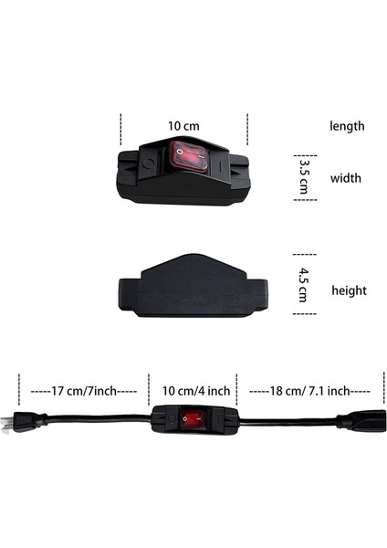 Su Geçirmez Anahtarlı 3 Uçlu Uzatma Kablosu, Anahtarlı 1875W Ağır Hizmet Uzatma Kablosu, 14AWG 1.5ft, 1 Paket Abd Fişi (Yurt Dışından) fırsatları