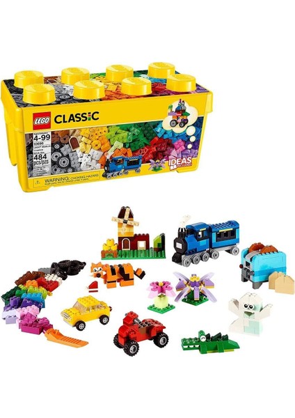 Classic Orta Boy Yaratıcı Parçalar Yapım Kutusu 10696-4 Yaş ve Üzeri Çocuklar Için Yaratıcı Oyuncak Yapım Seti (484 Parça)