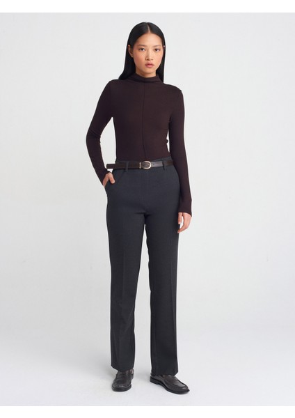 31391 Dik Yaka Uzun Kollu Top-Kahve M. modelleri