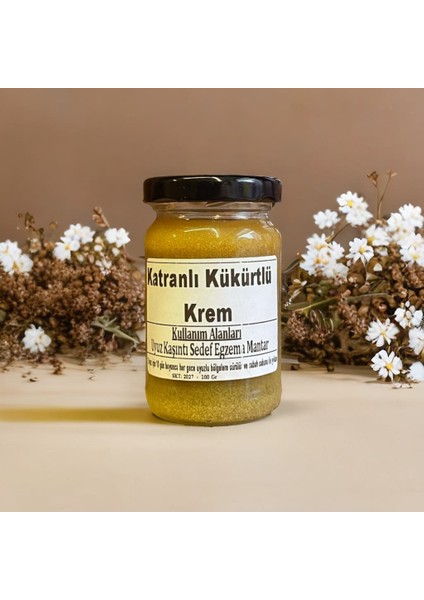 Katranlı Kükürtlü Krem 100 gr – Doğal İçerikli Bakım Kremi, Cilt Dengesini Sağlar