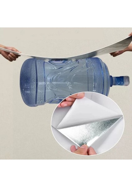 Düz Kırık Beyaz Yapışkanlı Pvc Duvar Kaplama Mutfak Banyo Sticker 30*60CM 6 Adet 1,08MT2