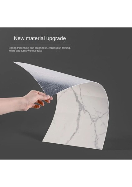 Düz Kırık Beyaz Yapışkanlı Pvc Duvar Kaplama Mutfak Banyo Sticker 30*60CM 6 Adet 1,08MT2