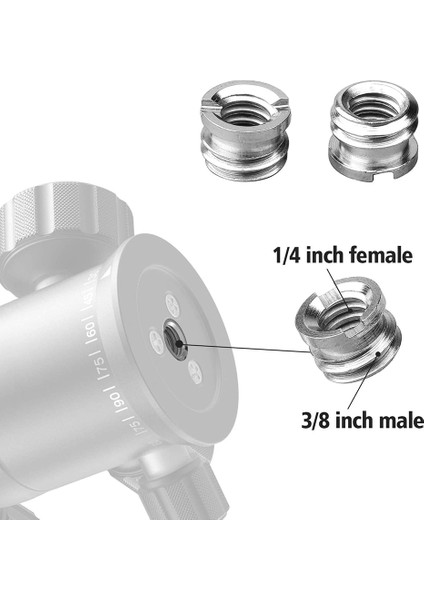 22 Paket Kamera Dönüştürücü Vida, 1/4 Ila 3/8 Vida Adaptörü, 1/4 Ila 1/4 Vida Adaptörü, Kamera Tripod Monopod Bilyalı Başlığı Için (Yurt Dışından)