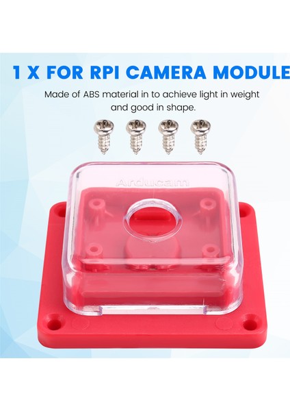Rpi Kamera Modülü Kılıfı Için Rpi Kamera V1/v2 Arducam 16MP/64MP IMX219 Kamera Kartı Muhafaza Kılıfı Kırmızı (Yurt Dışından)