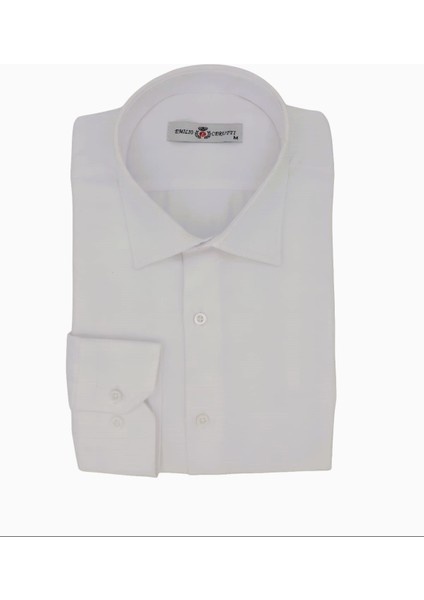 Beyaz Comfort Fit Uzun Kollu Erkek Gömlek modelleri