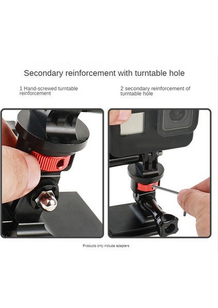 Gopro Serisi Djı INSTA360 Spor Kamera Aksesuarları Çok Işlevli 1/4 Adaptör Arayüzü 1/4 Adaptör, Kırmızı (Yurt Dışından)