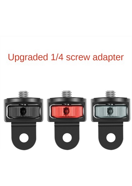 Gopro Serisi Djı INSTA360 Spor Kamera Aksesuarları Çok Işlevli 1/4 Adaptör Arayüzü 1/4 Adaptör, Kırmızı (Yurt Dışından)