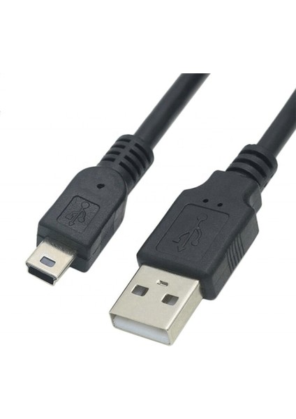 STT-547 Mini USB 2.0 5 Pin Filtreli V3 Şarj Data Kablosu 1,5 Metre