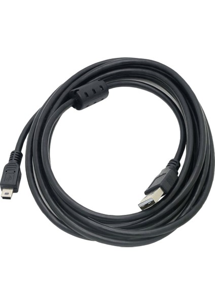STT-547 Mini USB 2.0 5 Pin Filtreli V3 Şarj Data Kablosu 1,5 Metre