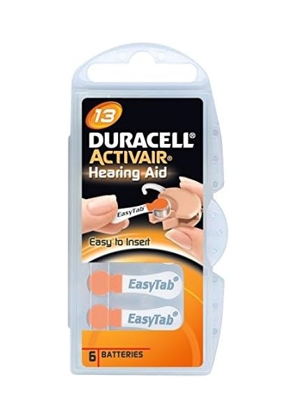 60X Activair Tip 13 Turuncu Işitme Cihazı Pili