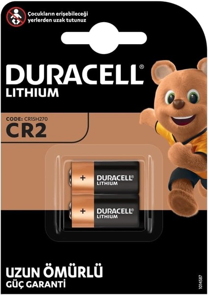 Cr2 Yüksek Güçlü Lityum Pil (2 Li Paket) 3V (CR15H270) Alarm Sistemi Hareket Dedektörlerinde, Dijital Termometrelerde, LED Işıklarda, Elektronik Cihazlarda Kullanım Için