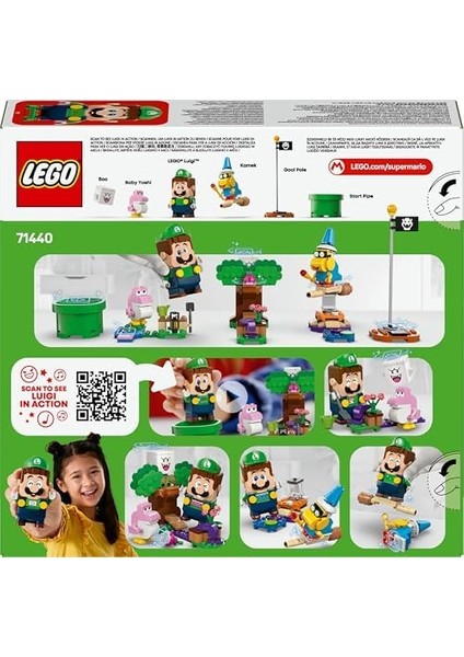 Super Mario Interaktif LEGO Luigi ile Maceralar 71440-6 Yaş ve Üzeri Çocuklar Için Koleksiyonluk Yaratıcı Nintendo Oyuncak Yapım Seti (210 Parça)