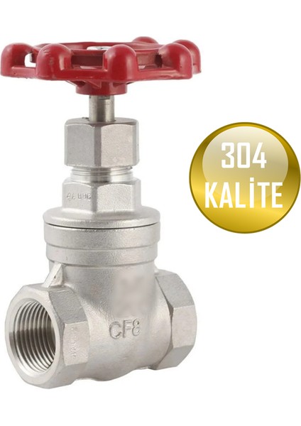 Paslanmaz Çelik Şiber Vana Krom 304 Kalite