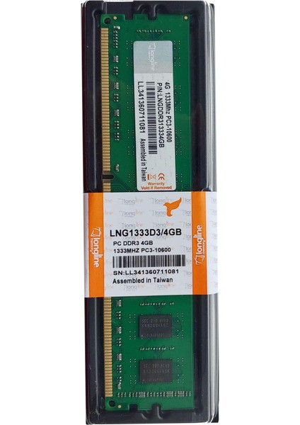 4gb Ddr3 1333MHZ Masaüstü Pc Bellek Cl9 PC3-10600 LNGDDR31333DT/4GB