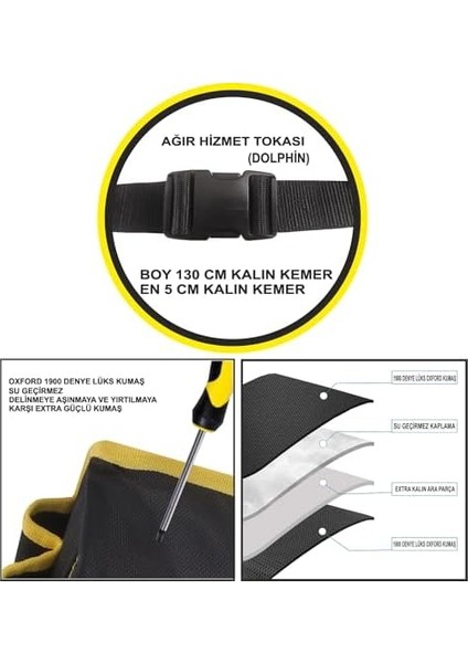 Stil Çatıcı Kalıpçı Çivi Önlüğü (3 Gözlü Vesabit Kemerli) fiyatları