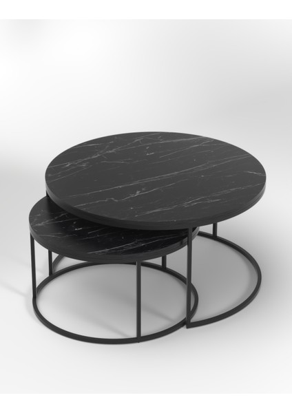 Devin Dekor Orta Sehpa Ikili Lüx Specıal Bendir Siyah Demir modelleri