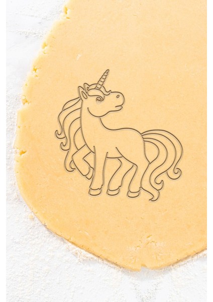 Uzun Saçlı Unicorn Kurabiye Kalıbı, Hamur Şekillendirici