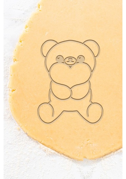 Ayıcık Kalbi Kurabiye Kalıbı, Hamur Şekillendirici