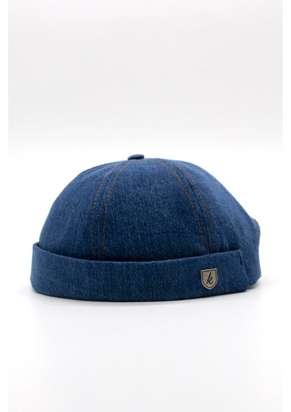 Urban Koyu Mavi Docker Şapka - Sipersiz Denim %100 Pamuk Kep