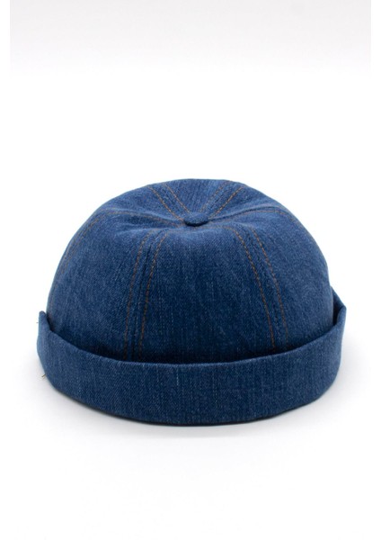 Urban Koyu Mavi Docker Şapka - Sipersiz Denim %100 Pamuk Kep modelleri