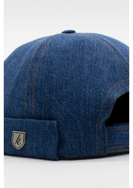 Urban Koyu Mavi Docker Şapka - Sipersiz Denim %100 Pamuk Kep fırsatları