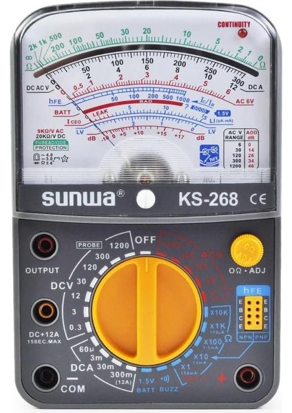 Sunwa KS268 Analog Multimetre Avometre Ölçü Aleti