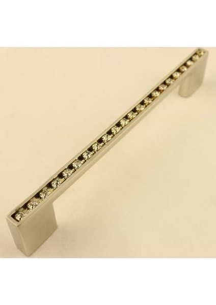 Sıralı Taşlı Lama Kulp 128MM Inoks (2 Adet)