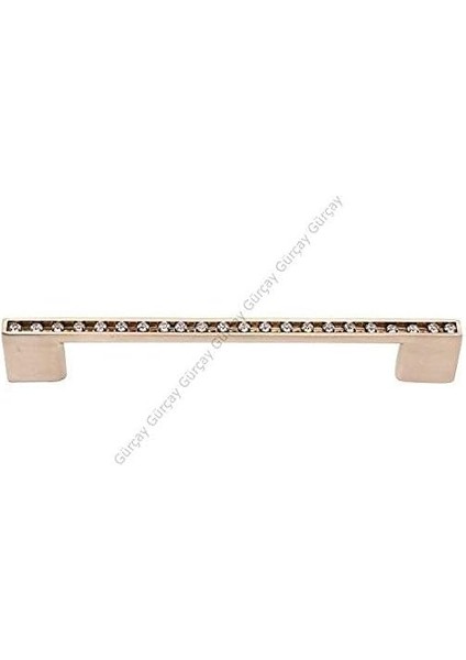 Sıralı Taşlı Lama Kulp 128MM Inoks (2 Adet)