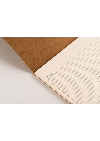 17X24 cm Kraft Bloknot 50 Yaprak, Kareli, Çizgili, Çizgisiz, 3'lü Paket