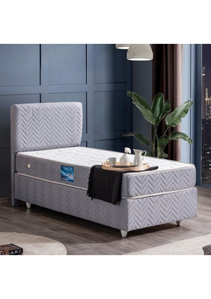 home Kristal Tek Kişilik Yatak-Baza-Başlık-Set