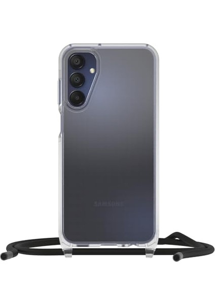 React Necklace Kılıf Samsung Galaxy A15 / A15 5g Için, Ultra Ince, Ayarlanabilir ve Çıkarılabilir Cep Telefonu Zincirine Sahip Koruyucu Kılıf, Askeri Standartlara Göre Test Edilmiştir, Şeffaf