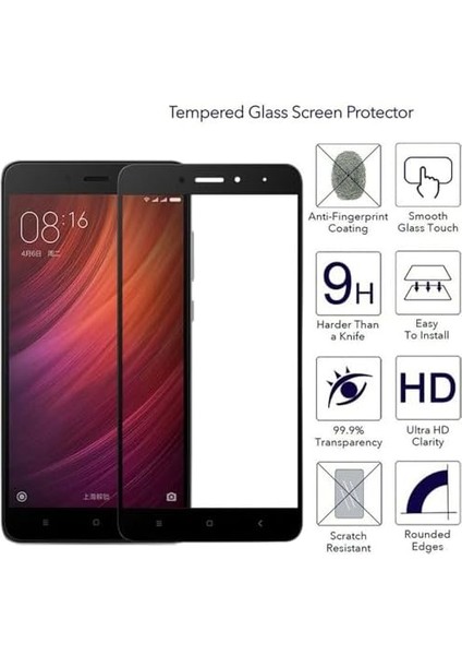 Xiaomi Redmi 6 Pro Uyumlu Full Kaplayan Temperli 5d Ekran Koruyucu Cam (Beyaz)