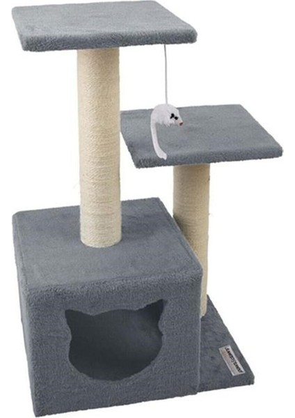 Stepli Yuvalı Kedi Tırmalaması Kedi Görünümlü Antrasit